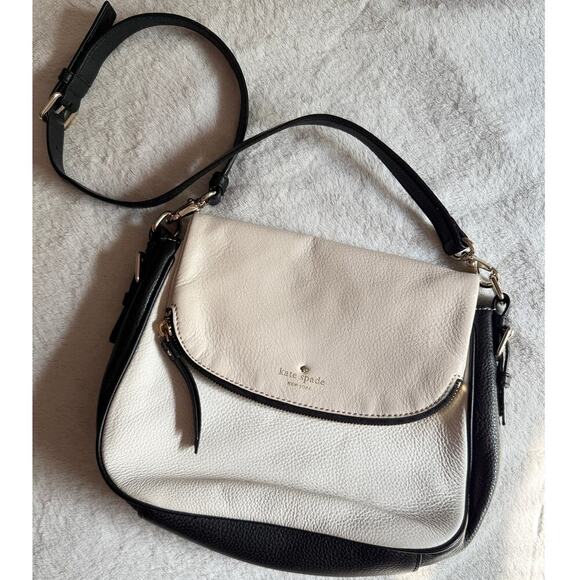 KATE SPADE Colorblock Leather Crossbody Zippered Purse Bag Satchel - Picture 3 of 8